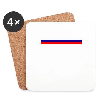 Russie - Dessous de verre (lot de 4) - blanc - Devant