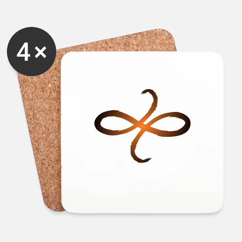 Keltische Symbole Freundschaft - Untersetzer (4er-Set) - Weiß