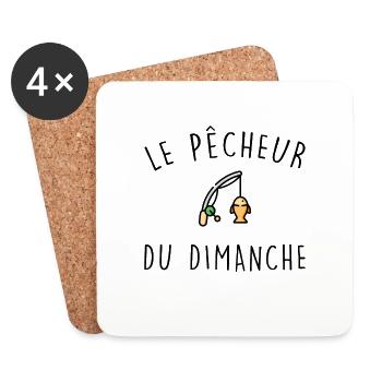 The Sunday fisherman - Coasters (set of 4) - white - Front