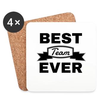 Team shirt • Best Team Ever • Gift - Coasters (set of 4) - white - Front