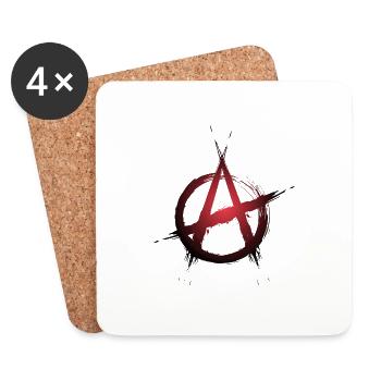 Anarchy symbol - Coasters (set of 4) - white - Front