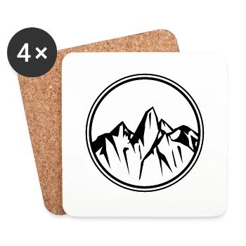mountains - Untersetzer (4er-Set) - Weiß - Vorne