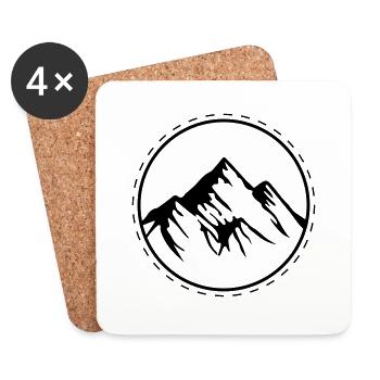 berge kreis - Untersetzer (4er-Set) - Weiß - Vorne