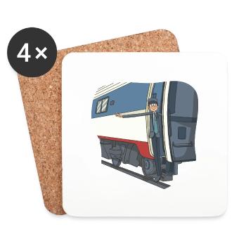Zugführer Lockführer Eisenbahner - Coasters (set of 4) - white - Front