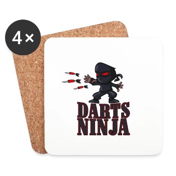 Darts Ninja - Untersetzer (4er-Set) - Weiß - Vorne