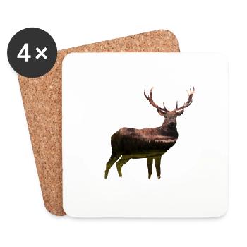 CERF DOLOMITE - Dessous de verre (lot de 4) - blanc - Devant