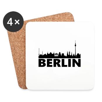 Berlin Skyline - Untersetzer (4er-Set) - Weiß - Vorne