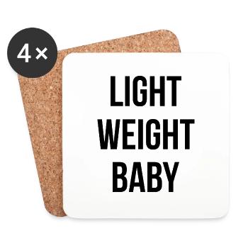 Light Weight Baby Motivation Cadeau - Dessous de verre (lot de 4) - blanc - Devant