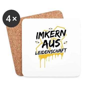 Imkern Imker Imkerei | Bienenzucht Bienen Geschenk - Untersetzer (4er-Set) - Weiß - Vorne