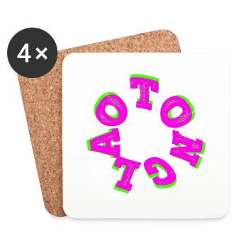 Laotong - Chinese language China Asia - Coasters (set of 4) - white - Front