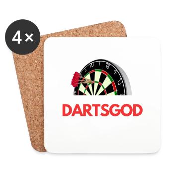 DARTSGOD! - Coasters (set of 4) - white - Front