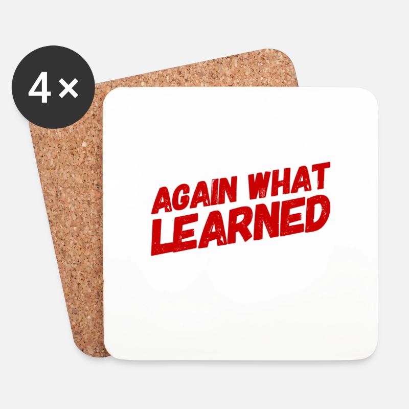 again what learned - Untersetzer (4er-Set) - Weiß