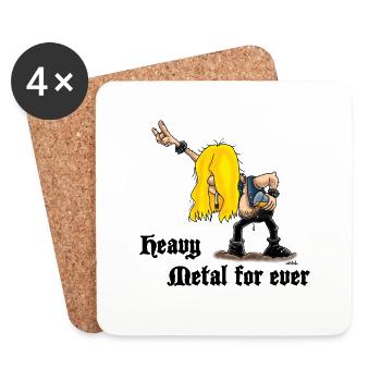 Du heavy metal pour toujours - Dessous de verre (lot de 4) - blanc - Devant
