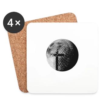 Jésus-Christ Lune Cadeau - Dessous de verre (lot de 4) - blanc - Devant