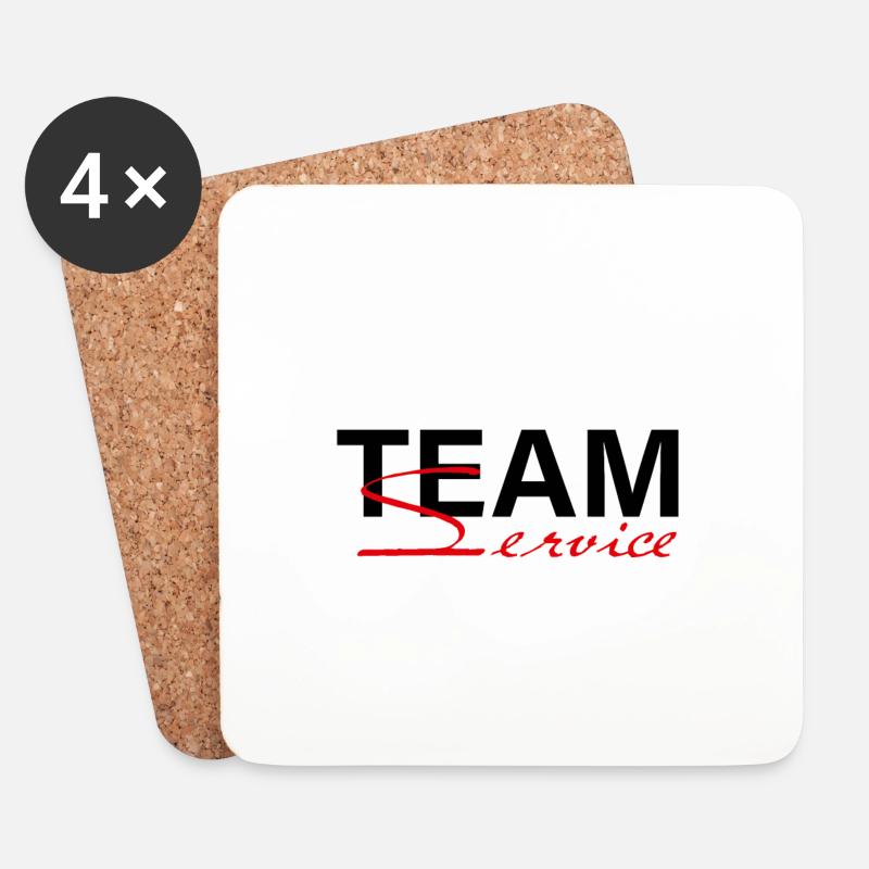 Team Service - Untersetzer (4er-Set) - Weiß