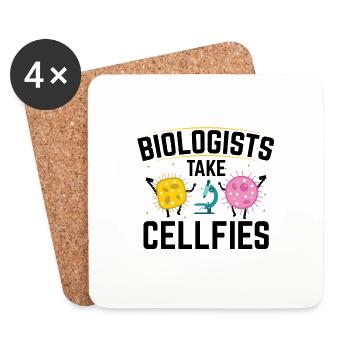 Biologists Profession | Biologist Biologist Student Gift - Coasters (set of 4) - white - Front