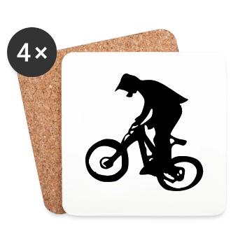 Bicycle dirt sport - Coasters (set of 4) - white - Front