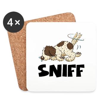 sniff1 1 - Untersetzer (4er-Set) - Weiß - Vorne