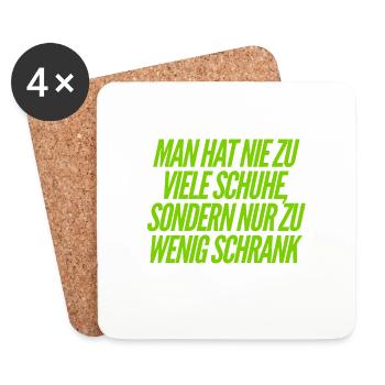 Schuhe sind mein Leben - Untersetzer (4er-Set) - Weiß - Vorne