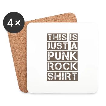 This is just a Punk Rock Shirt Punker Anarchie Ges - Coasters (set of 4) - white - Front