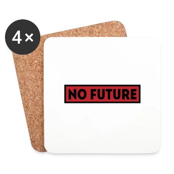 No Future Punk Rock Punk Anarchy Gift - Coasters (set of 4) - white - Front