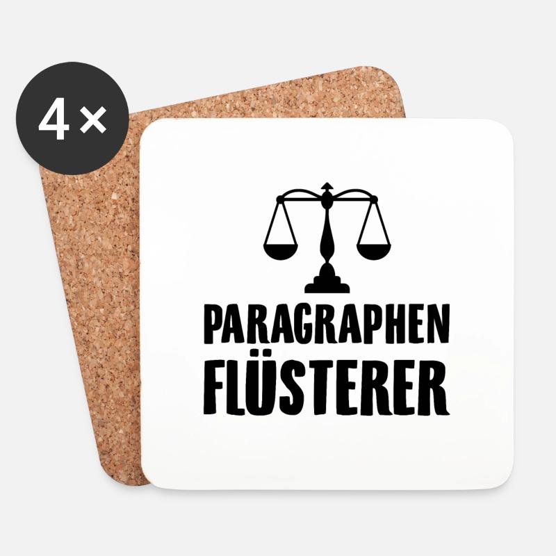 Paragraphen Flüsterer | Anwalt Jura Beruf Geschenk - Untersetzer (4er-Set) - Weiß