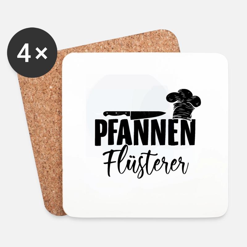 Kochen | Koch Köche Küchenchef Hobbykoch Geschenke - Untersetzer (4er-Set) - Weiß