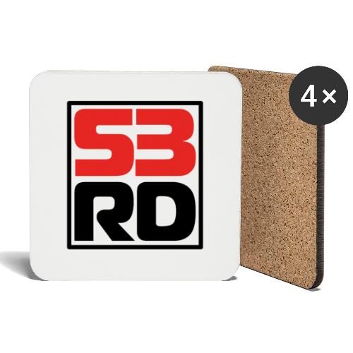 53RD Logo kompakt umrandet (schwarz-rot) - Untersetzer (4er-Set)