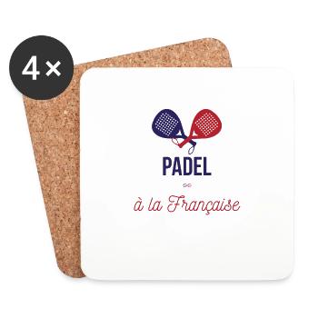Padel à la Française - Dessous de verre (lot de 4) - blanc - Devant
