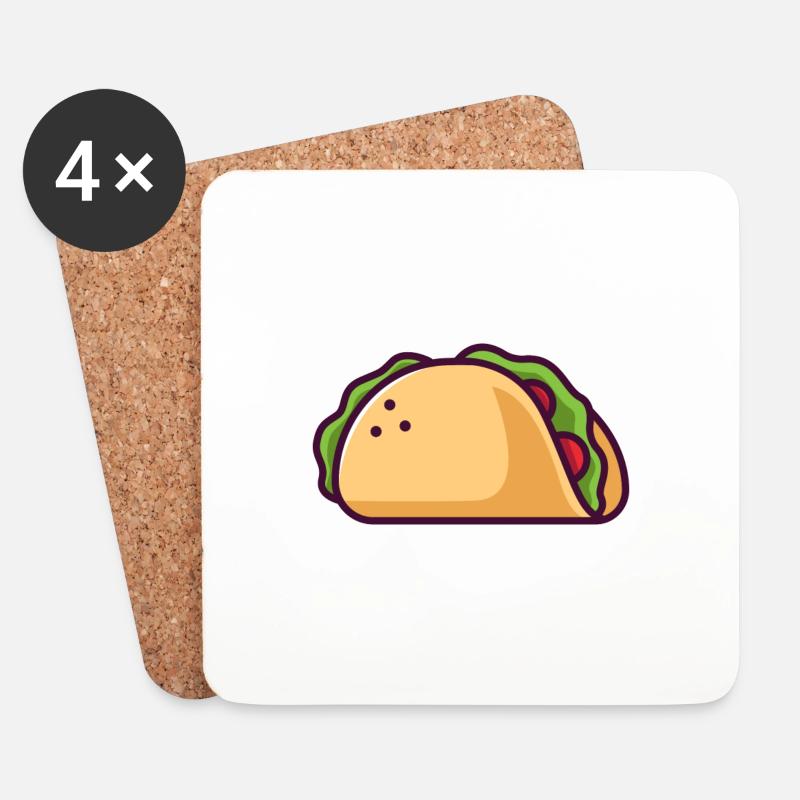 taco - Untersetzer (4er-Set) - Weiß
