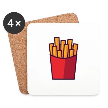 French fries - Coasters (set of 4) - white - Front