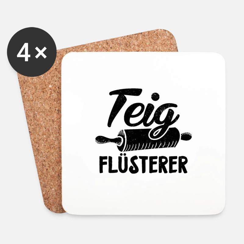 Bäcker Sprüche | Ausbildung Beruf Backen Geschenke - Untersetzer (4er-Set) - Weiß