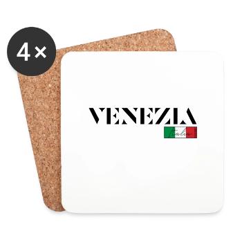 VENISE VENEZIA ITALIA ITALIE VACANCES (b) - Dessous de verre (lot de 4) - blanc - Devant