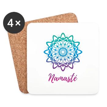 Mandala Namaste - Dessous de verre (lot de 4) - blanc - Devant