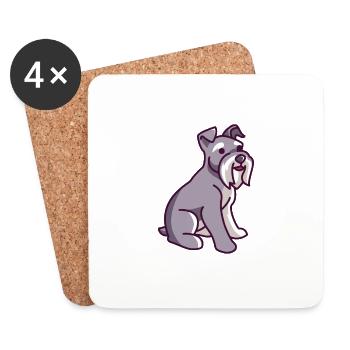 Miniature schnauzer - Coasters (set of 4) - white - Front