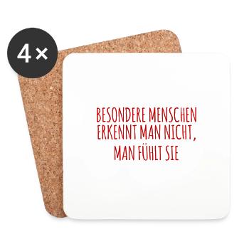 besondere Menschen - Untersetzer (4er-Set) - Weiß - Vorne