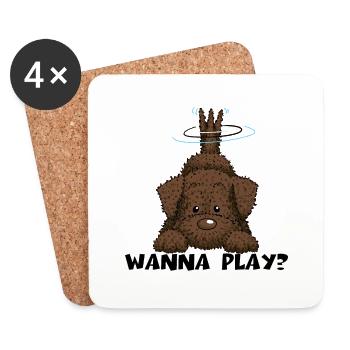 wannaplay1 2 - Coasters (set of 4) - white - Front