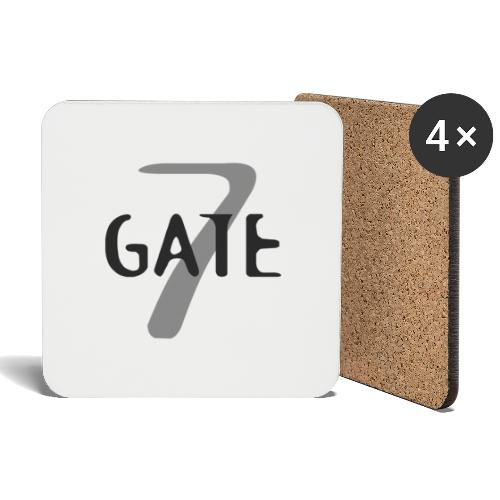 Gate-7 Logo dunkel - Untersetzer (4er-Set)