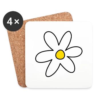 Blütenkraft - Untersetzer (4er-Set) - Weiß - Vorne