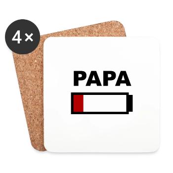 Daddy battery - Coasters (set of 4) - white - Front