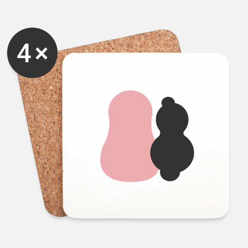 Barbapapa - Untersetzer (4er-Set) - Weiß