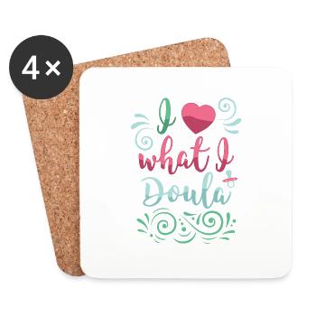 Midwife Doula obstetrician gifts - Coasters (set of 4) - white - Front