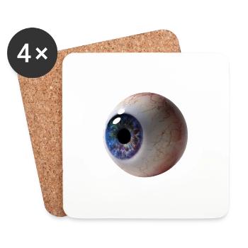 Galaxie Auge | Auge Weltraum Universum Geschenk - Untersetzer (4er-Set) - Weiß - Vorne