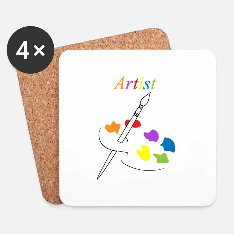Artist - Untersetzer (4er-Set) - Weiß