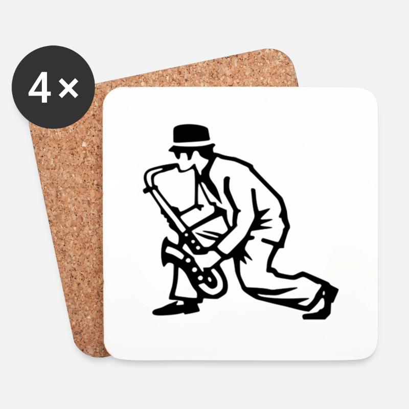 Ska Saxophonist - Untersetzer (4er-Set) - Weiß