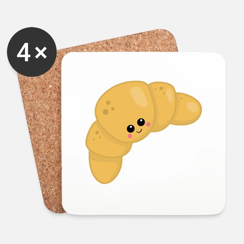 Croissant - Untersetzer (4er-Set) - Weiß