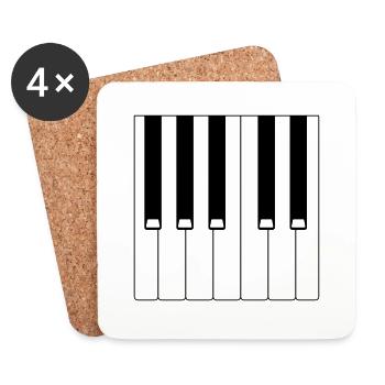 piano - Coasters (set of 4) - white - Front