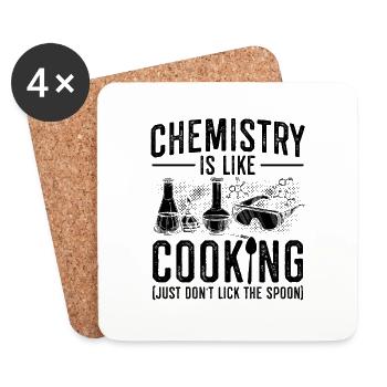Chemist Science | Chemistry Laboratory Gift Ideas - Coasters (set of 4) - white - Front