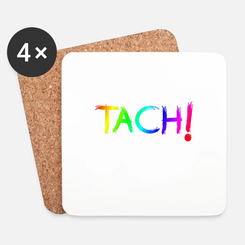 Tach! - Untersetzer (4er-Set) - Weiß