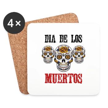 Dia de los muertos - Untersetzer (4er-Set) - Weiß - Vorne